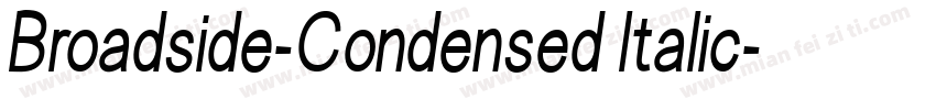 Broadside-Condensed Italic字体转换